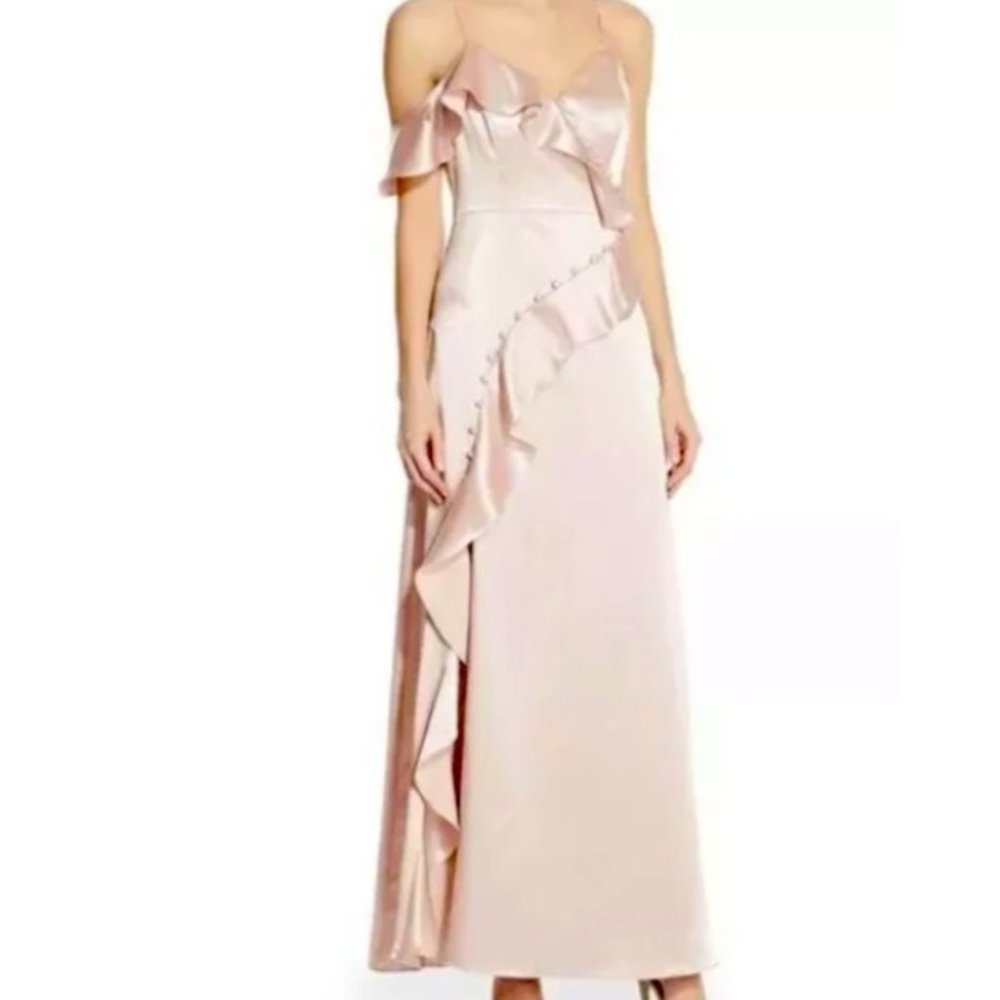 Liquid Satin Maxi Dress - Aidan Mattox